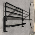 EasyFold Black Wall-Mounted Folding Towel Rack – Space-Saving & Stylish Bathroom Storage