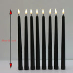 Black LED tealights without flame with remote control for an unforgettable atmosphere