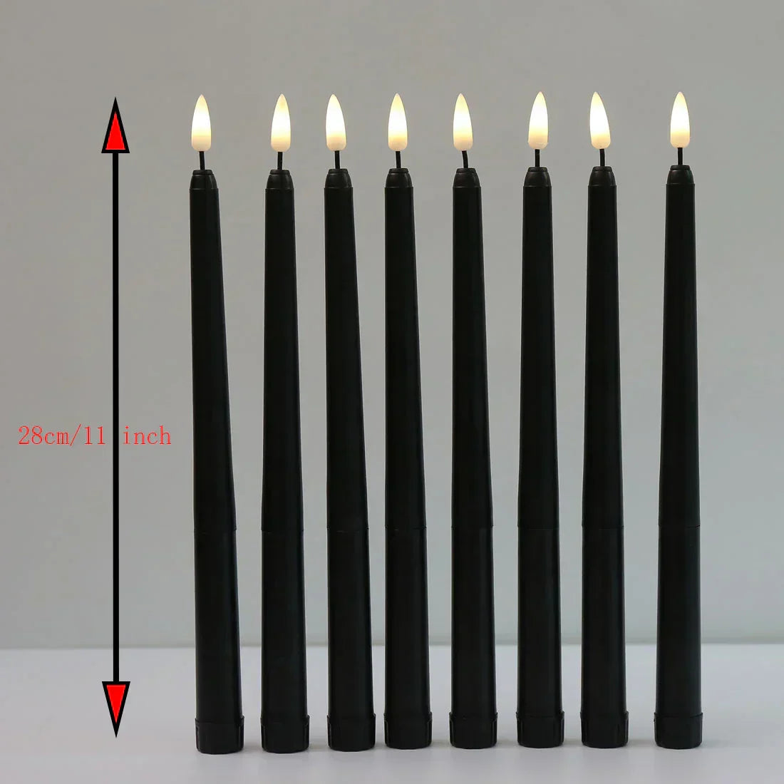 Black LED tealights without flame with remote control for an unforgettable atmosphere