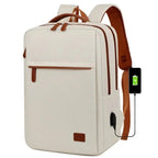 Multifunctional travel backpack with laptop compartment and USB port