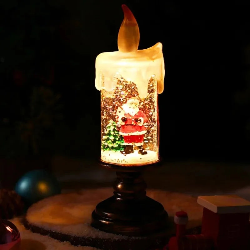 Snowfall Crystal Christmas Candle Light