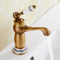 HeritageFlow – Vintage Bronze Faucet with Porcelain Handle