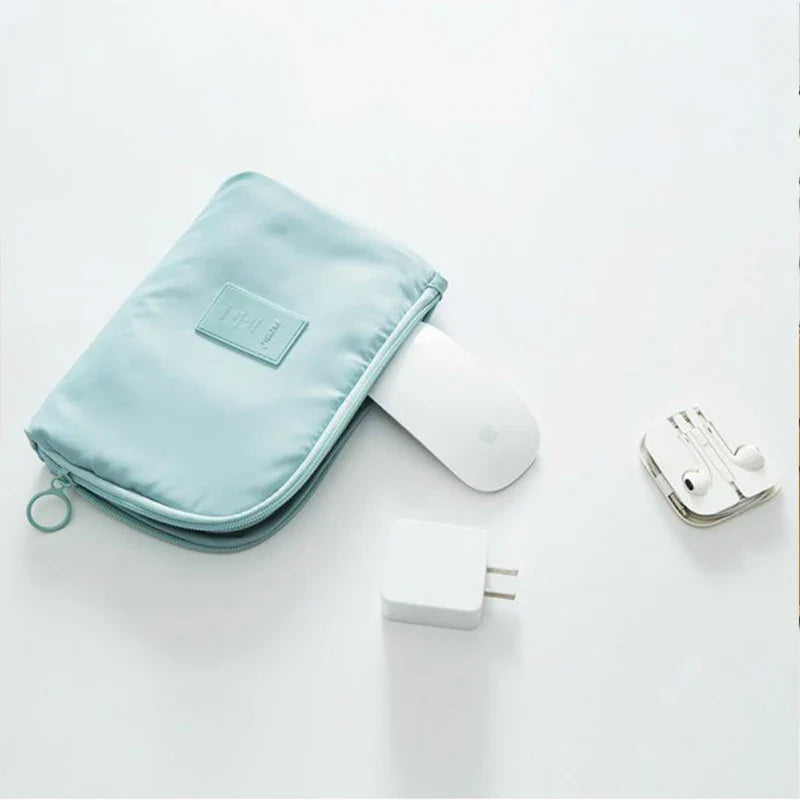 Tech Bag Cable Bag Waterproof | Electronics Organizer for Travel | Compact & Durable | Nylon 23x15cm