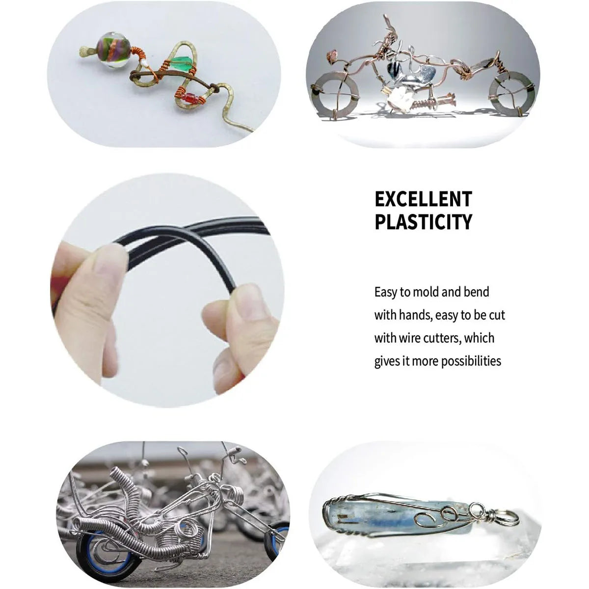 Flexalu Craft Wire | Soft & Malleable | 10m Aluminium Silver | For DIY, Model Making & Floristry