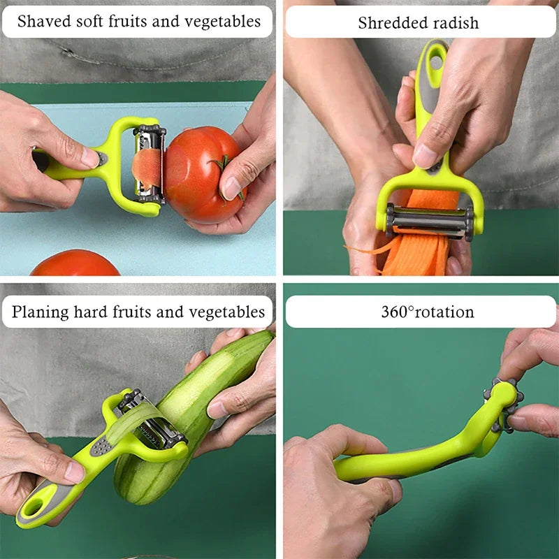 Prepivo 3-in-1 Peeler | Stainless Steel Blade | Compact & Hygienic | Ergonomic Handle