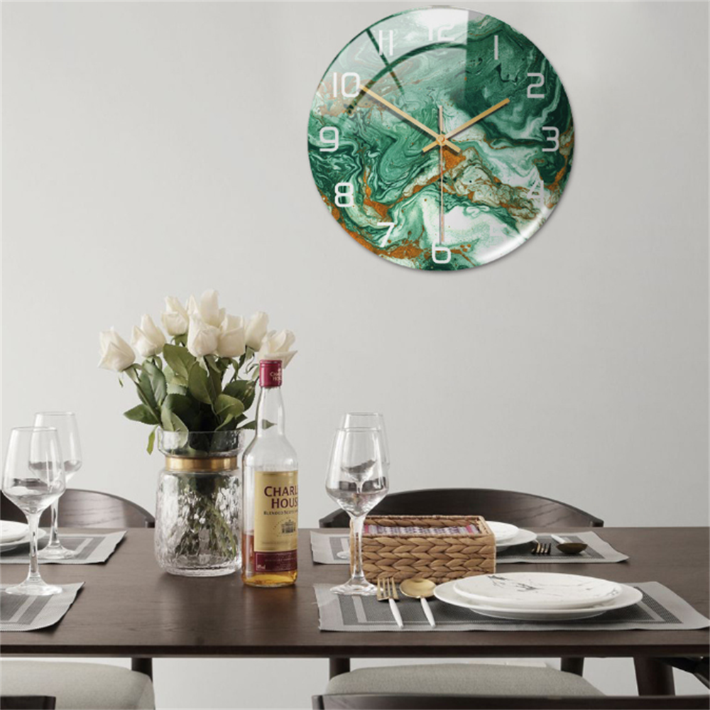 Stylish Marble Wall Clock with Silent Mechanism