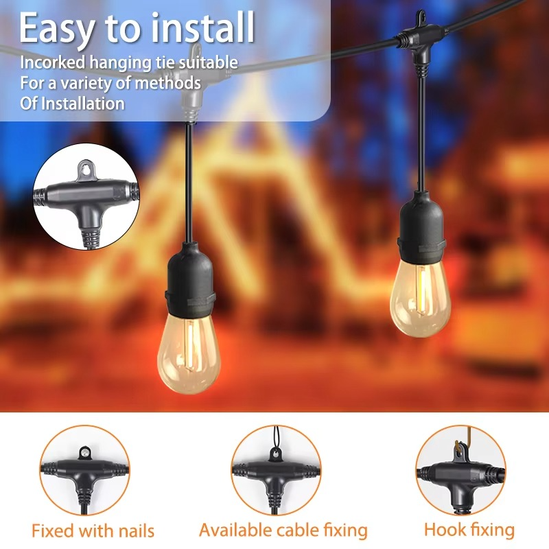 Waterproof LED Outdoor String Lights for Garden and Party Decor