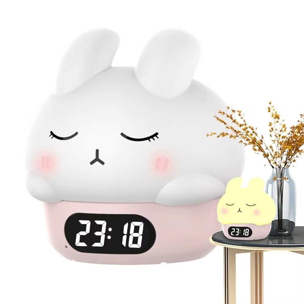 Bunny Digital Alarm Clock with Sleep Trainer and Night Light