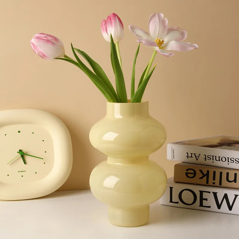 Chubby 2-stage glass vase