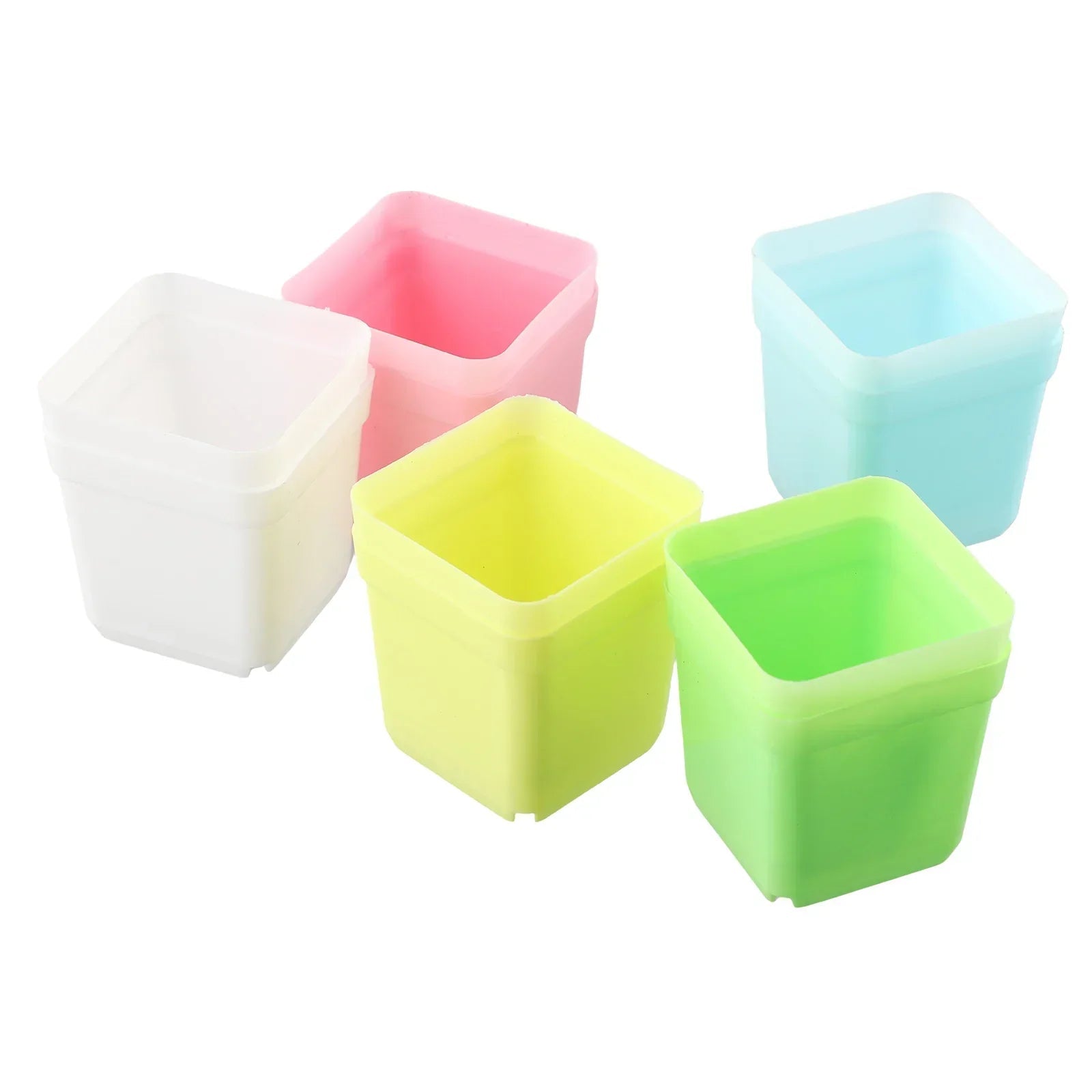 Bloomigo Mini Flower Pot Set | Bright Colors | Weatherproof & Ventilated | For Balcony & Indoor