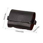 PU Leather Golf Ball Waist Pouch Outdoor Storage Case with Clip