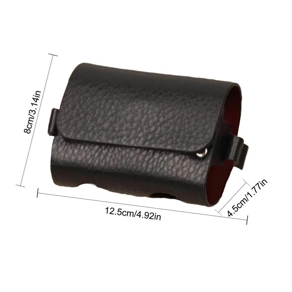 PU Leather Golf Ball Waist Pouch Outdoor Storage Case with Clip