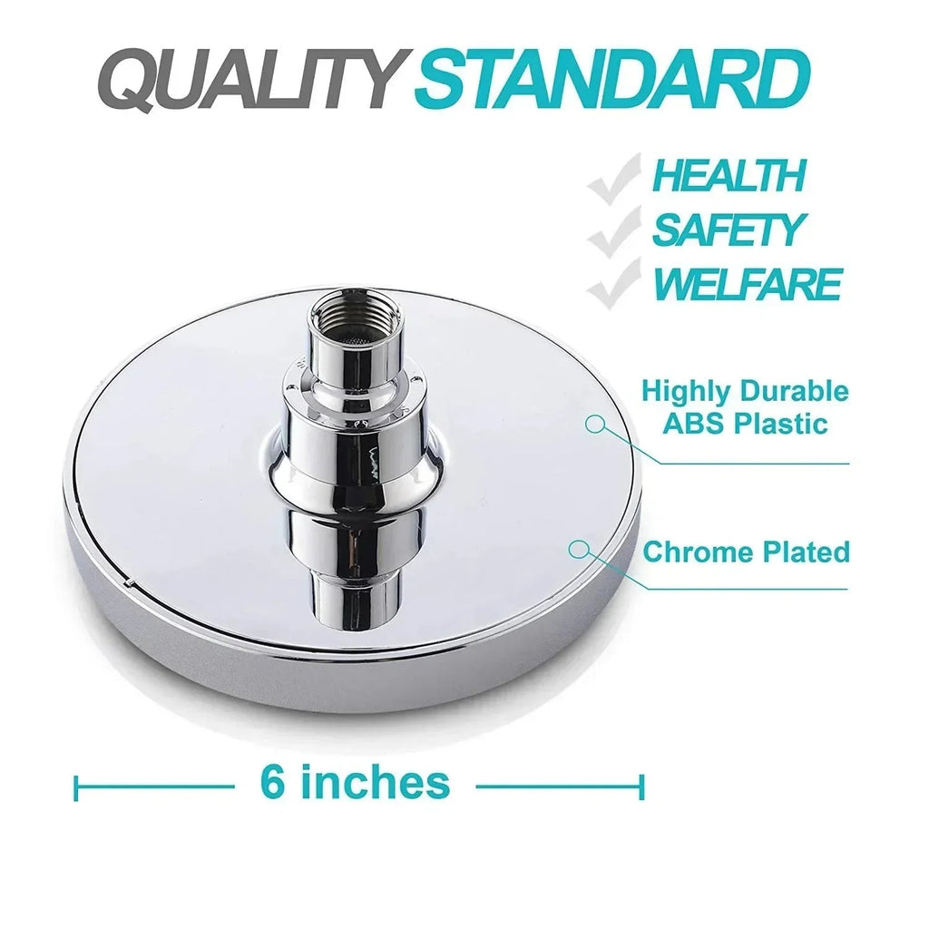 High-Pressure Rain Shower Head with Arm | Round Model – Wall Mount