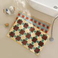 Abstract Grid Tufted Bath Mat
