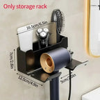Multifunctional Hair Dryer Holder – Wall Mount | No Drilling | ABS Plastic