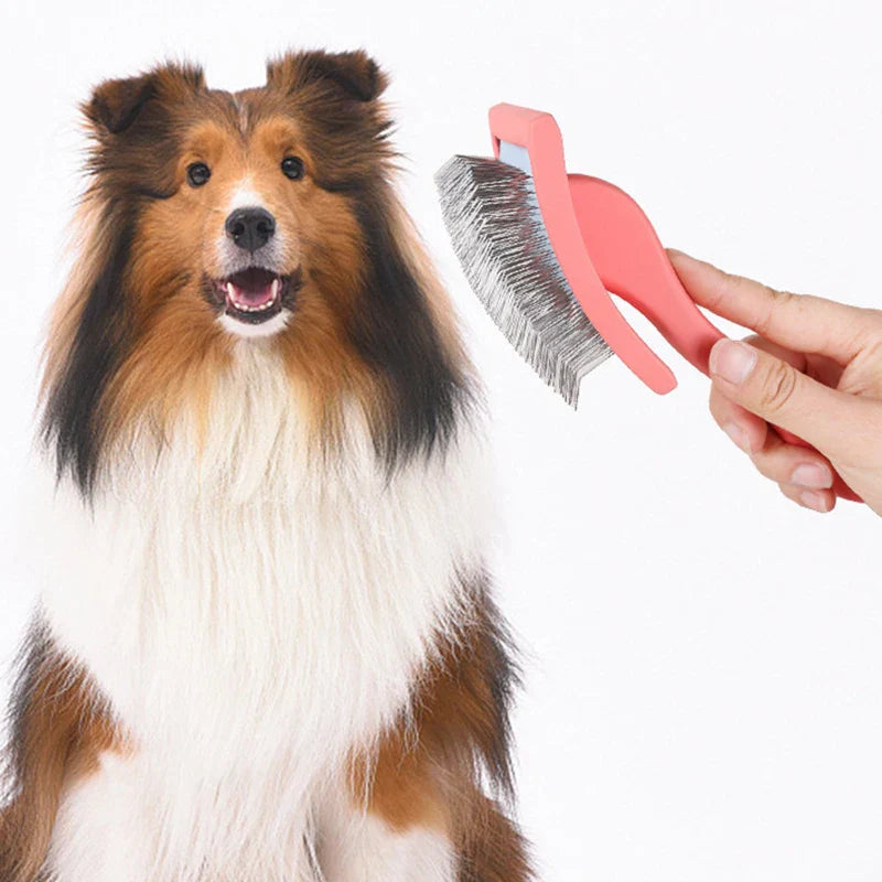 Natural Fur Care Brush ProRake | Manual Hair Removal Brush with Wooden Handle | Reusable & Durable | 21×10 cm