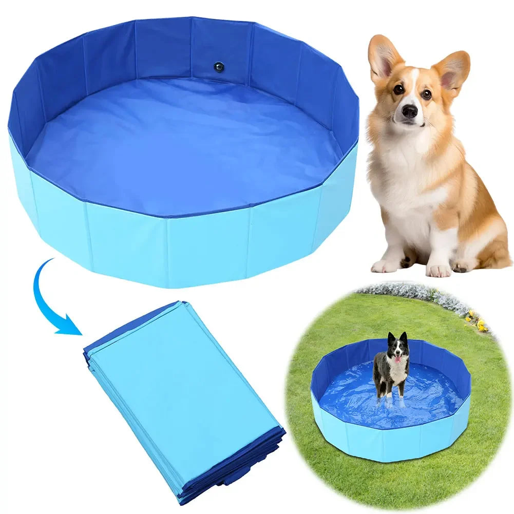Foldable PVC Dog Pool with Drainage Valve