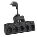 Voltaro Pro 9-in-1 | Power Strip EU | 5 AC Outlets + 4 USB (2× Type-C) | Individual Switch | 16A | Short Cable 10 cm