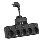 Voltaro Pro 9-in-1 | Power Strip EU | 5 AC Outlets + 4 USB (2× Type-C) | Individual Switch | 16A | Short Cable 10 cm