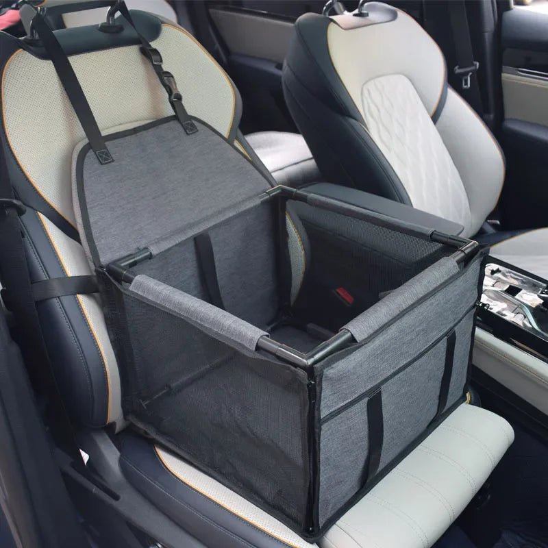 PawVoyage Waterproof Car Dog Seat | Carry Bag & Transport Basket | For small to medium dogs | 39×39×27 cm