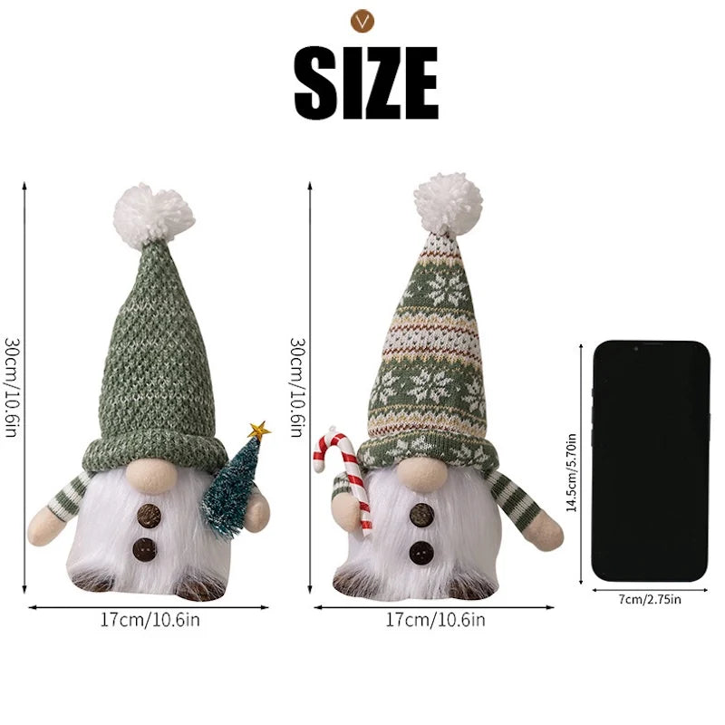 Christmas Gnome Decoration | LED Night Light | Warm Glow Holiday Ornament