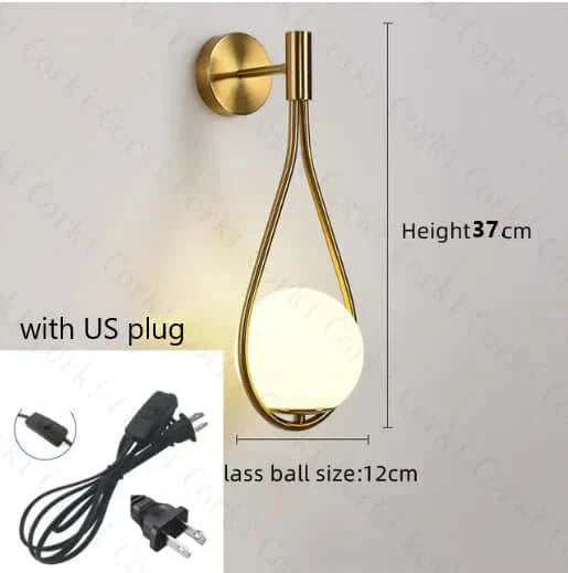 Drop Luxury Glass Balls Wall Lamp