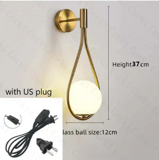 Drop Luxury Glass Ball Wall Light
