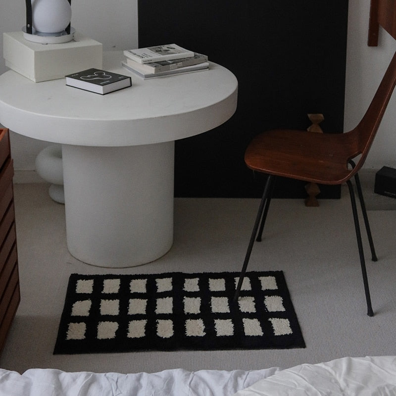 Black & White Grid Rug