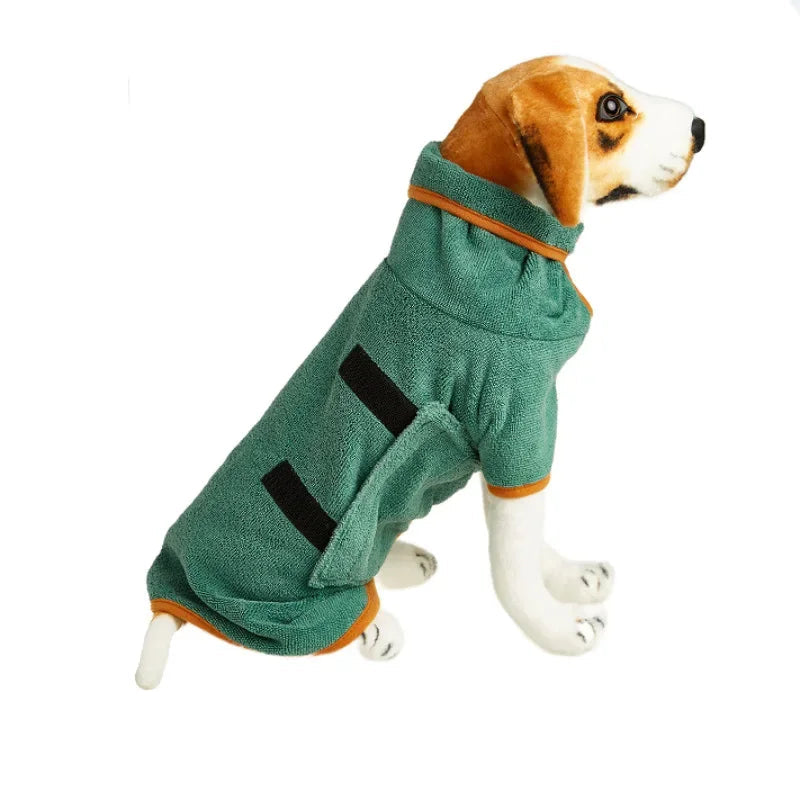 Pet bathrobe, highly absorbent and quick-drying