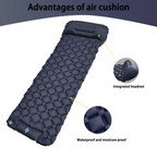 Ultra-Comfort Inflatable Camping Mattress with Integrated Pillow and Pump