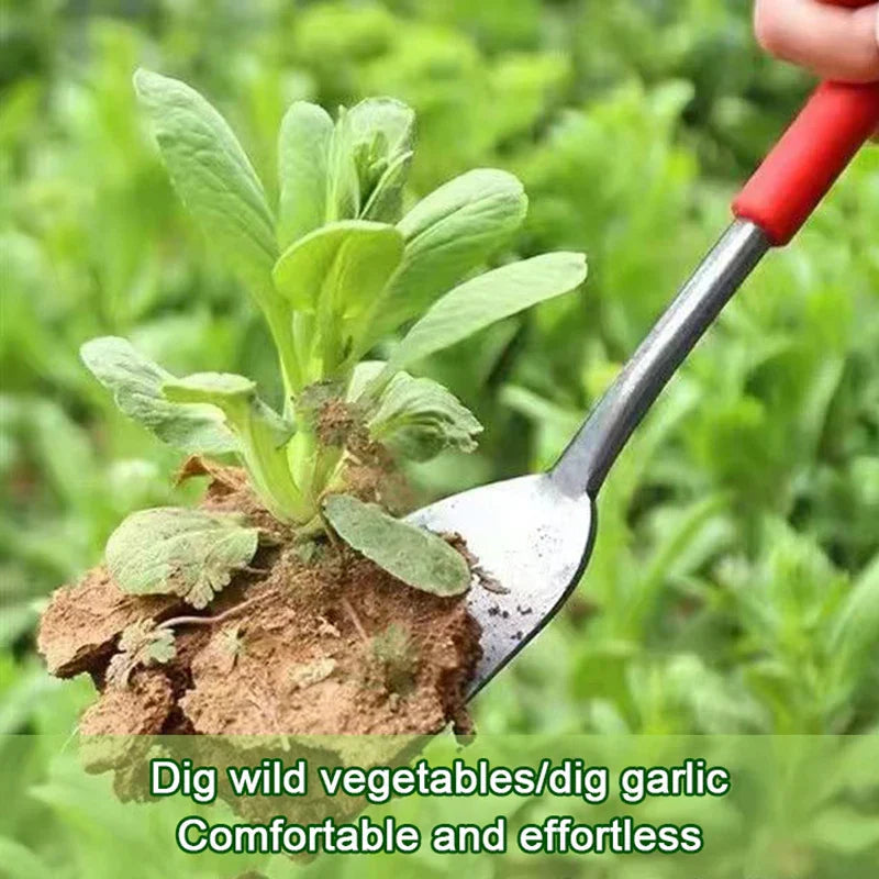 HerbMaster Garden Spade | 3-Tine Stainless Steel | For Weeding & Garlic Harvest