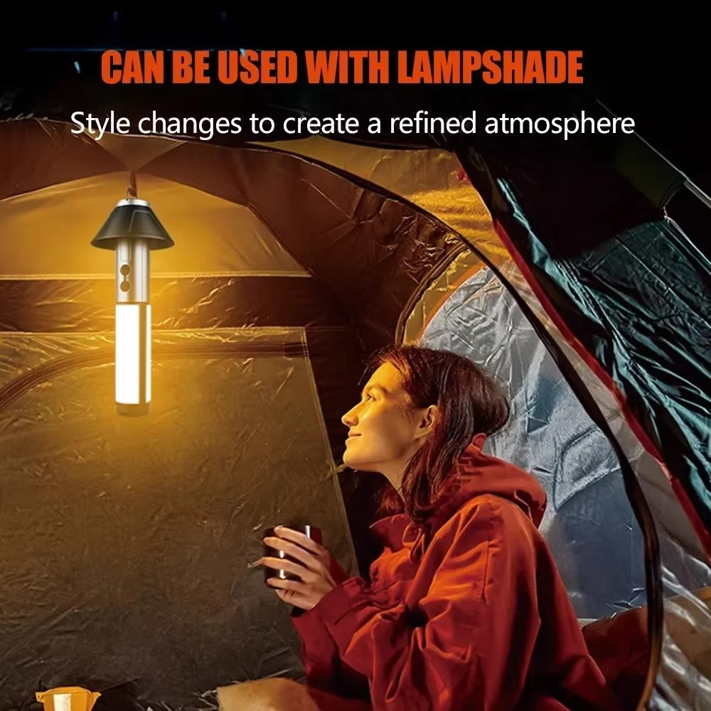 Rechargeable 2-in-1 Telescoping Camping Lantern & Flashlight with Hook
