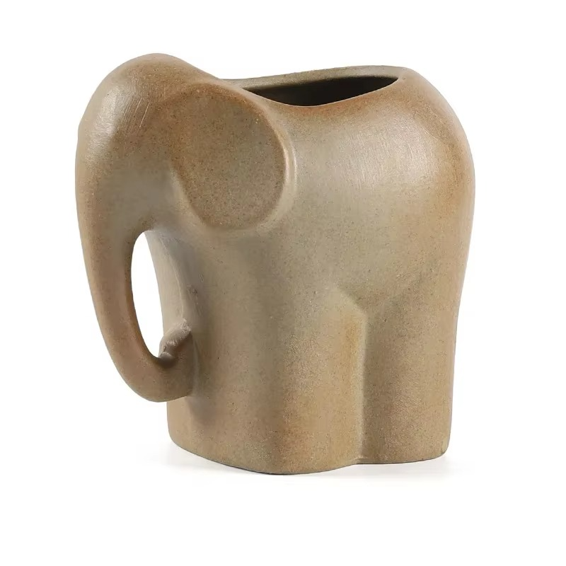 Handcrafted Animal Ceramic Succulent Pots, Small Breathable Desktop Planters