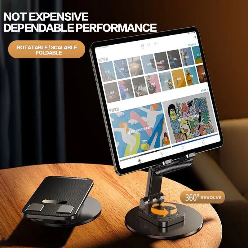 No Slip Rotating Foldable Metal Tablet Phone Stand