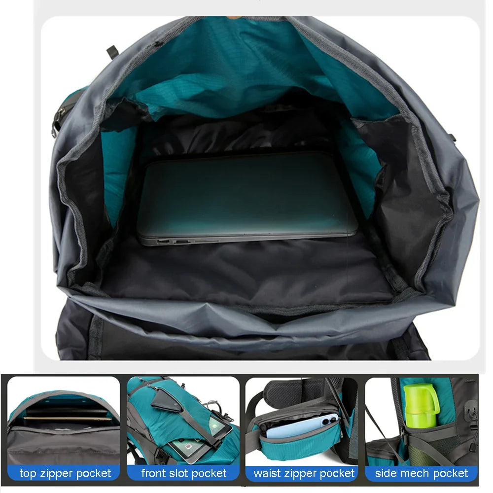 Alpivento 70L trekking backpack | Waterproof camping backpack with rain cover | Large outdoor backpack for hiking, mountaineering & travel Brand name
