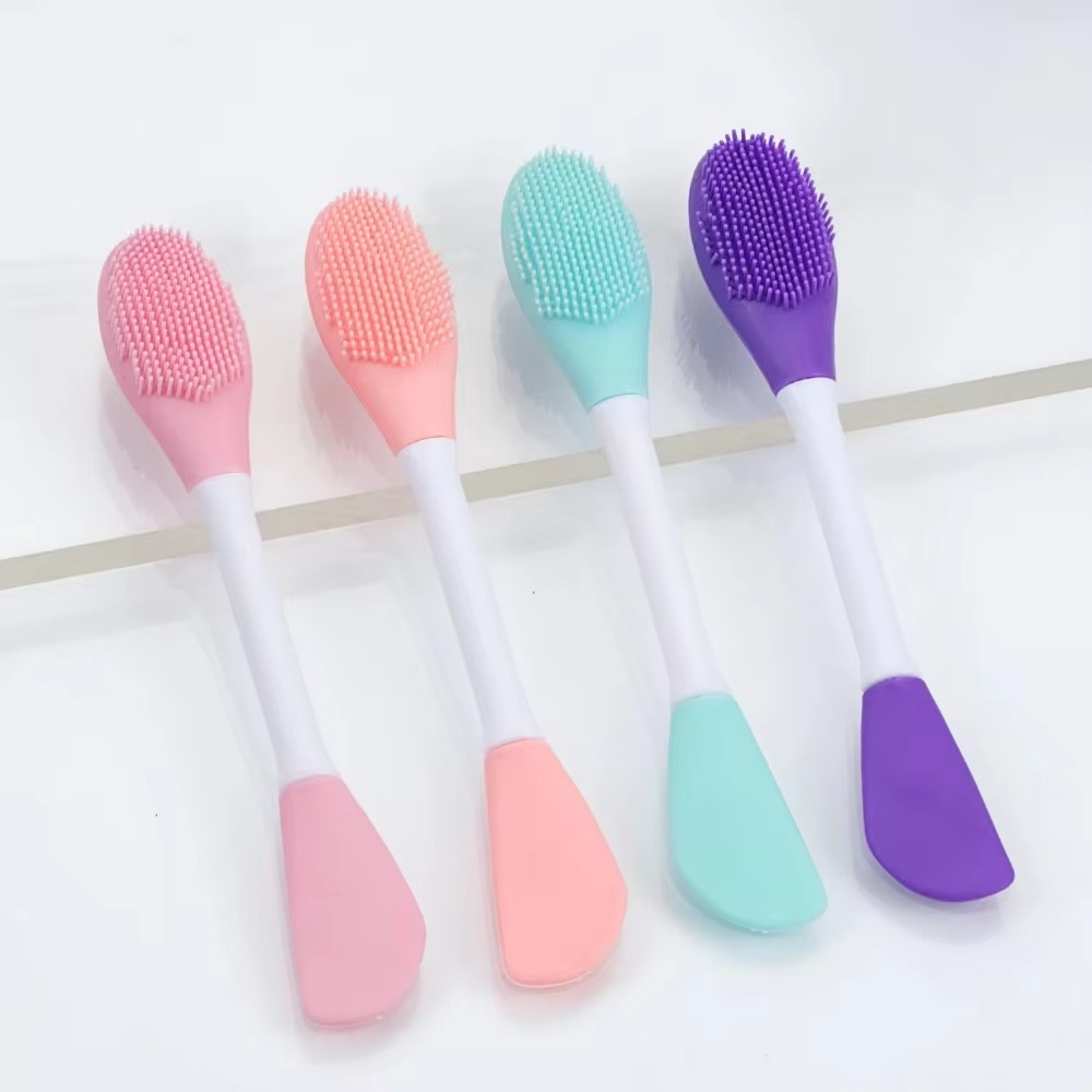 Double Head Silicone Face Mask Brush and Facial Pore Cleaner
