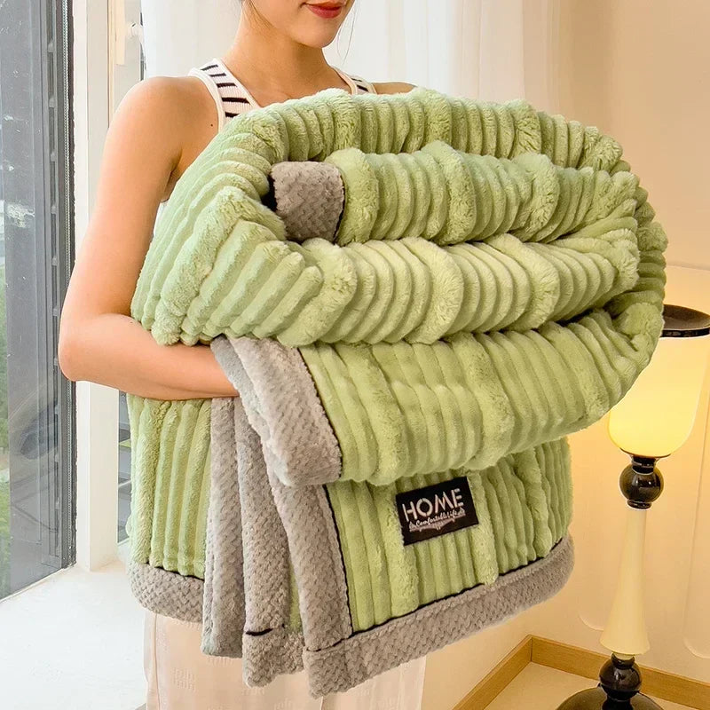 Cuddly Blanket BunnySoft | Extra Thick & Warm | Coral Fleece | Double-Sided Soft