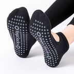 Non Slip Backless Yoga Socks with Breathable Cotton Grip