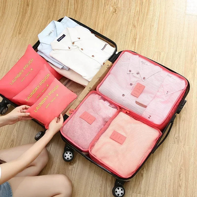 ReiseLina Luggage Organizer Set | 6-piece | Waterproof & Space-saving | Made of Oxford Fabric