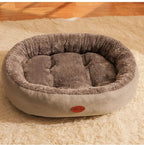 Oval Plush Bed for Dogs & Cats