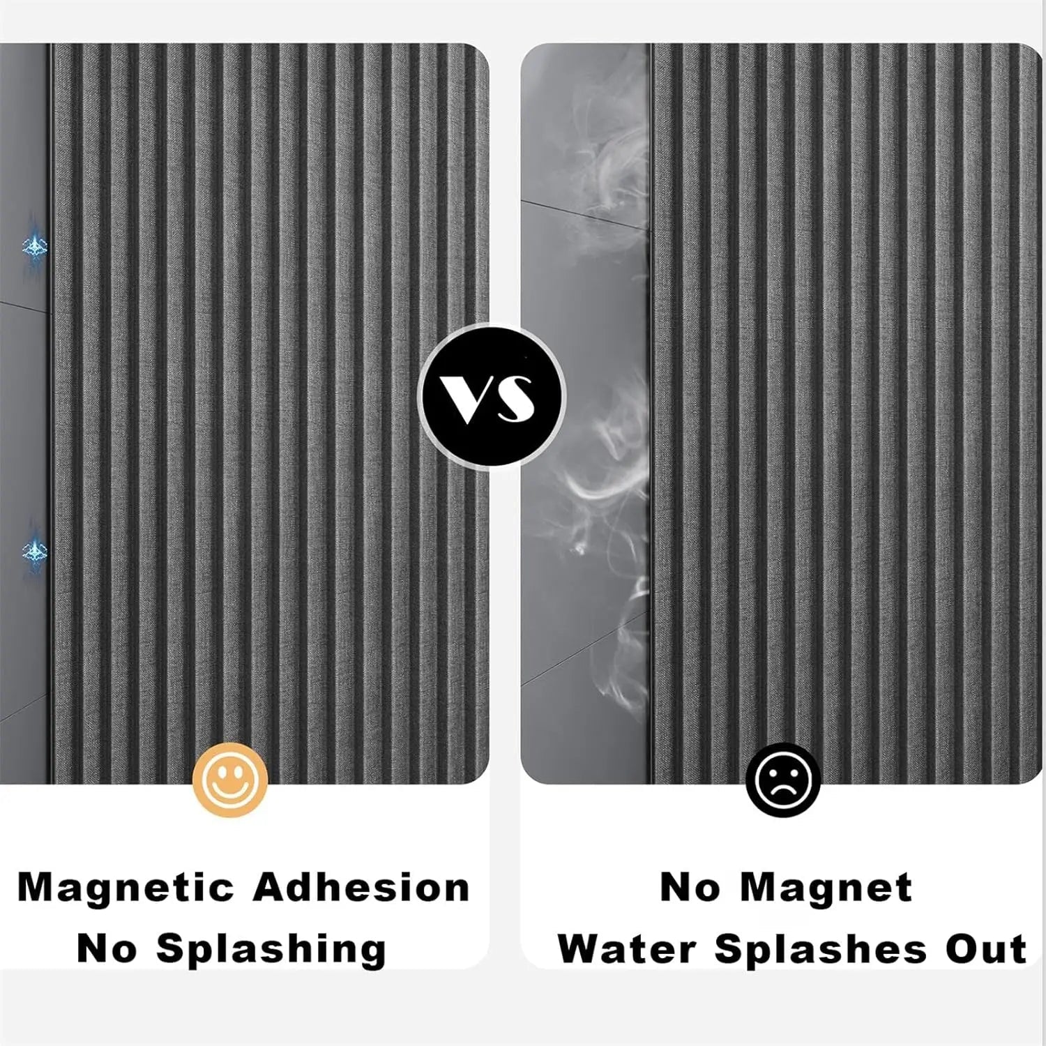 MagnaFold Foldable Shower Curtain with Magnets