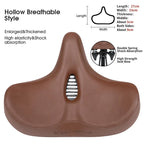 Wide Ergonomic Bike Saddle – Comfortable Saddle with Shock Absorption for City and Mountain Bikes