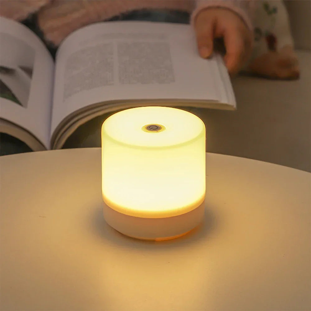 Creative USB Nightstand Lamp - Touch-Dimming LED Night Light for Bedroom & Student Dormitory