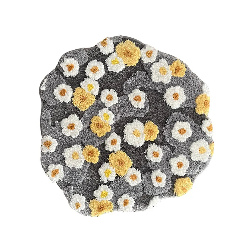 Moss Flower Tufted Round Rug