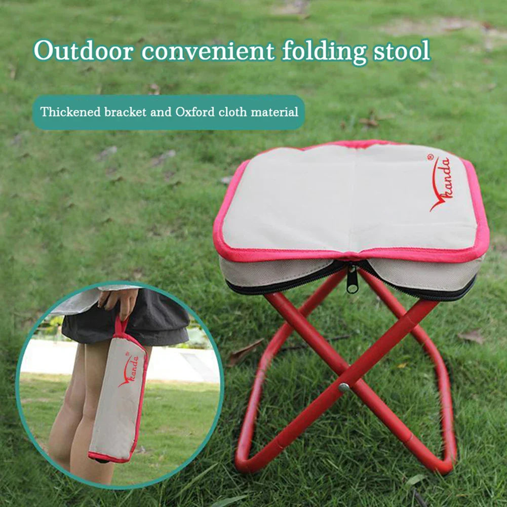 Space-Saving Lightweight Stainless Steel Foldable Stool
