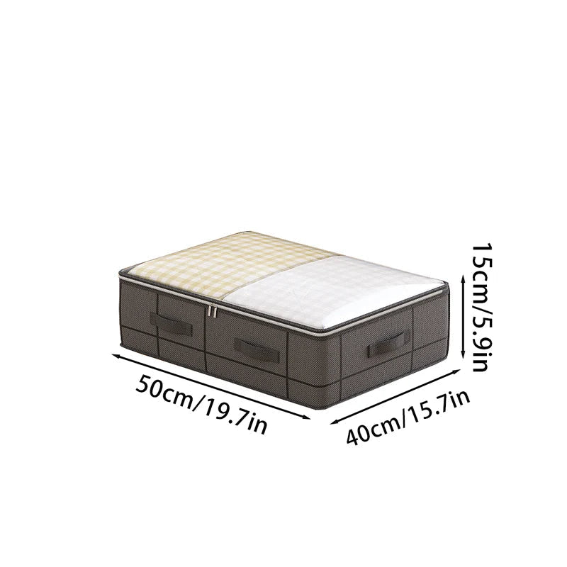 Hidevera Underbed Bag | Foldable & With Window | Tear-Resistant & Breathable | For Bedding & Clothing
