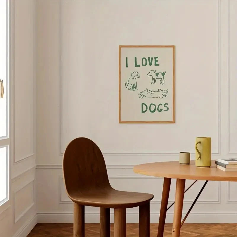 I Love Dogs Wall Art