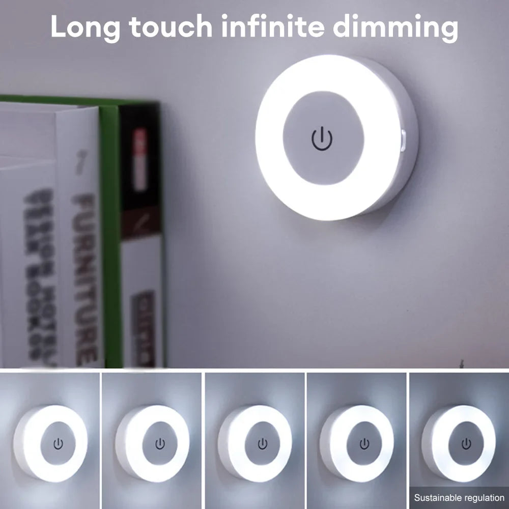 LUMORA Touch LED Night Light | USB Rechargeable | Magnetic & Stepless Dimmable | Warm & Cold Light