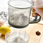 Floura Flour Sifter | One-Hand Operation & Fine Mesh | BPA-Free | 250ml for Flour & Confectioner's Sugar