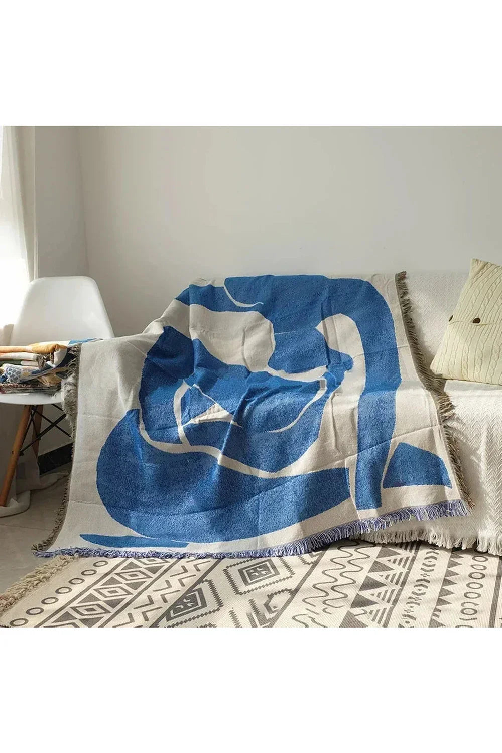 Abstract Blue Muse Blanket